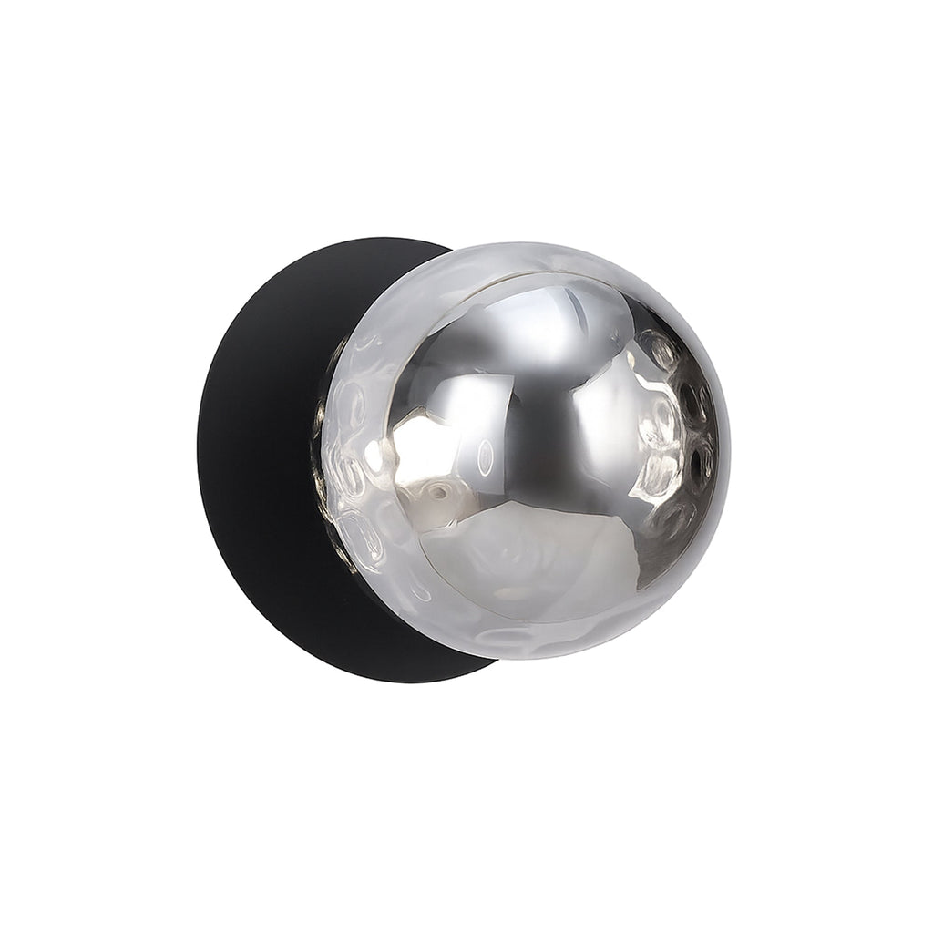 Odessa Molten Ripple Glass LED Wall Light - 10cm