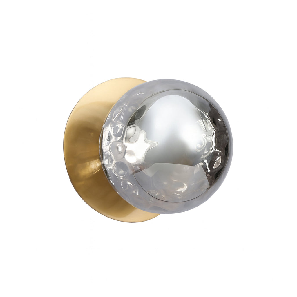 Odessa Molten Ripple Glass LED Wall Light - 10cm
