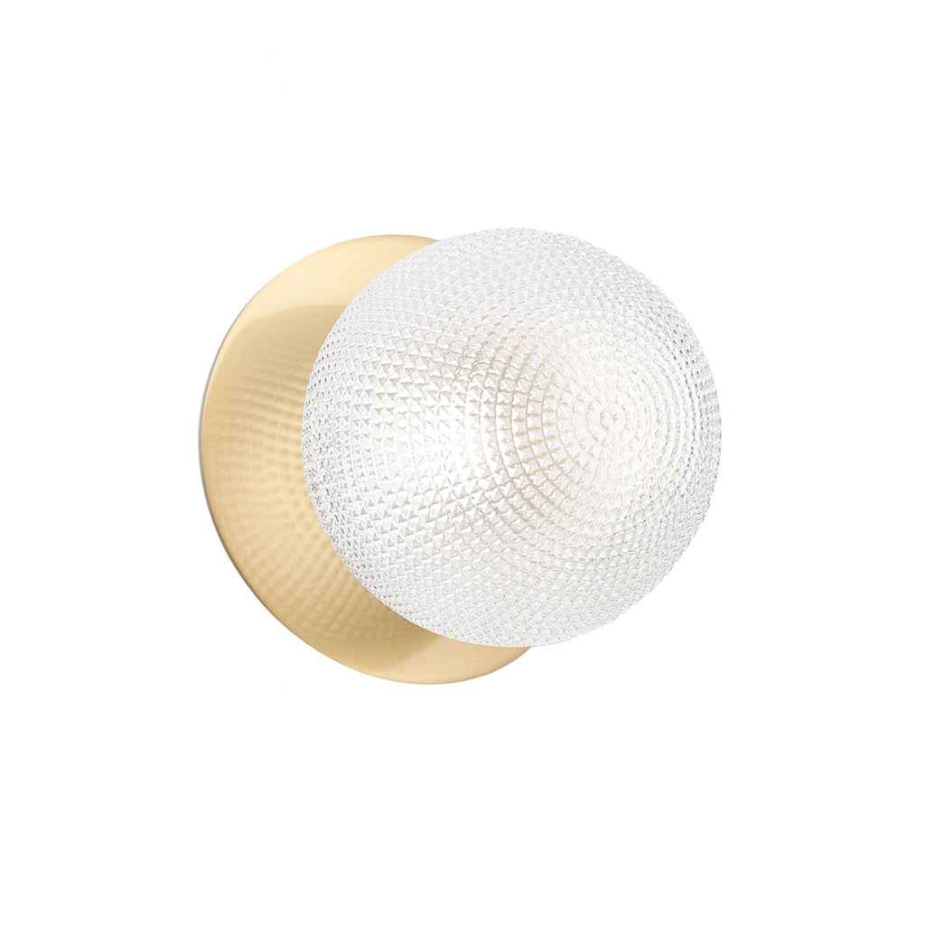 Odessa Diamond Cut Glass LED Wall Light - 10cm