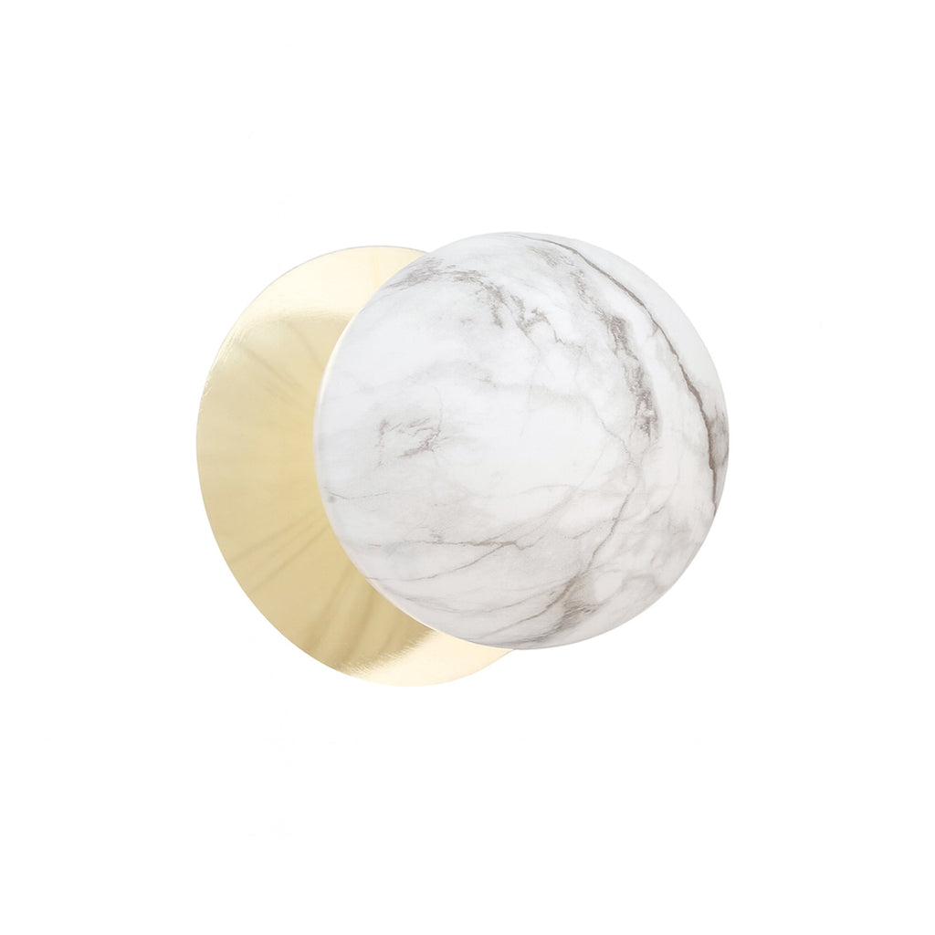 Odessa Marble Opal Glass LED Wall Light - 10cm