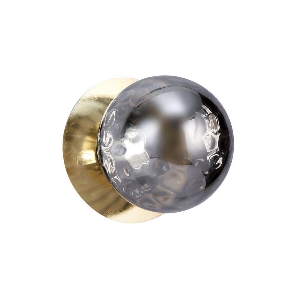 Odessa Molten Ripple Glass LED Wall Light - 10cm