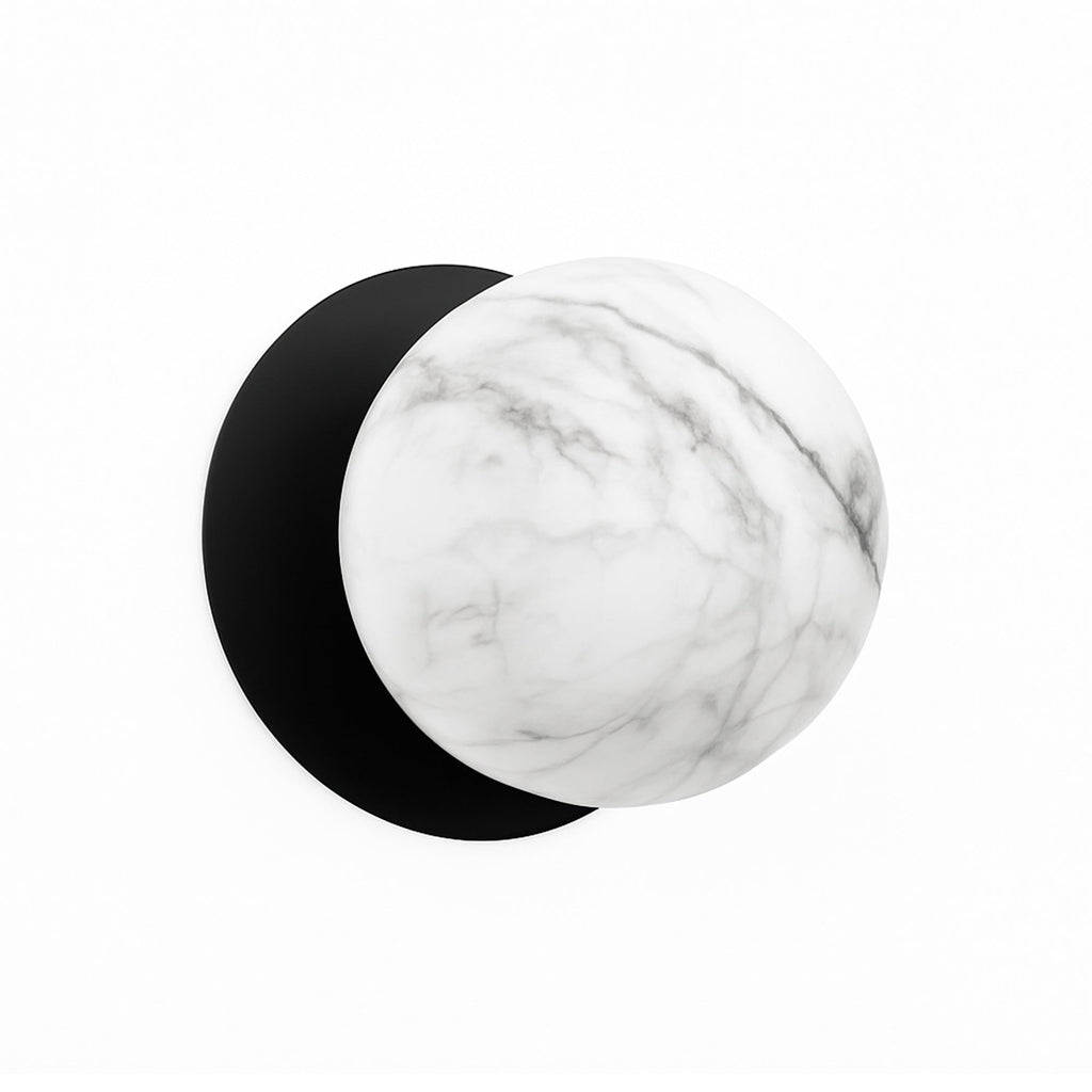 Odessa Marble Opal Glass LED Wall Light - 15cm