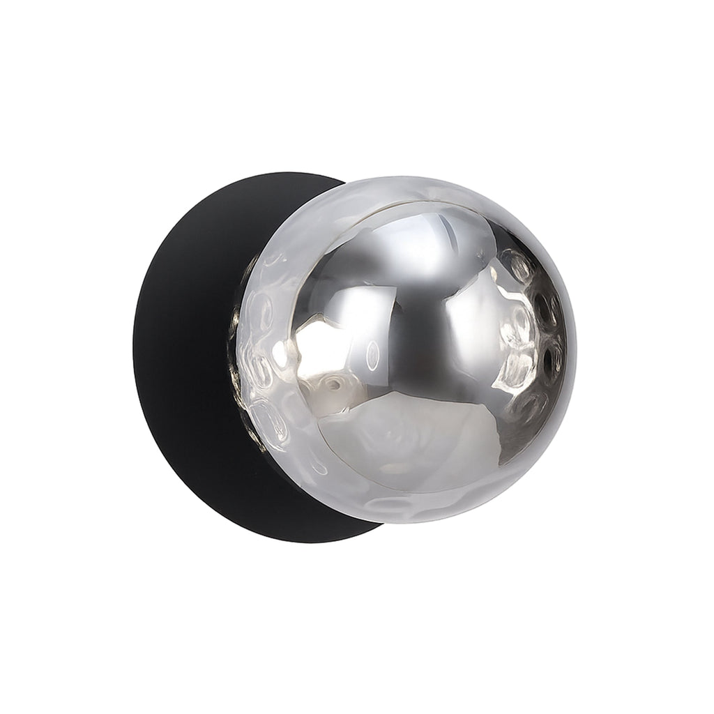 Odessa Molten Ripple Glass LED Wall Light - 15cm