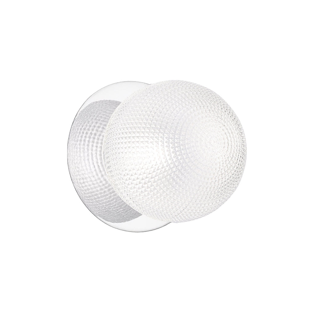 Odessa Diamond Cut Glass LED Wall Light - 10cm