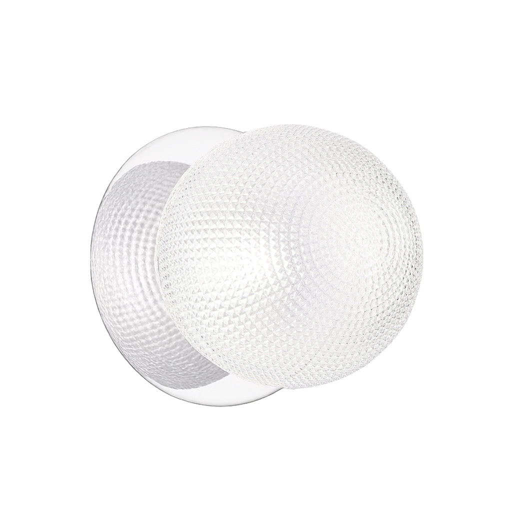 Odessa Diamond Cut Glass LED Wall Light - 15cm