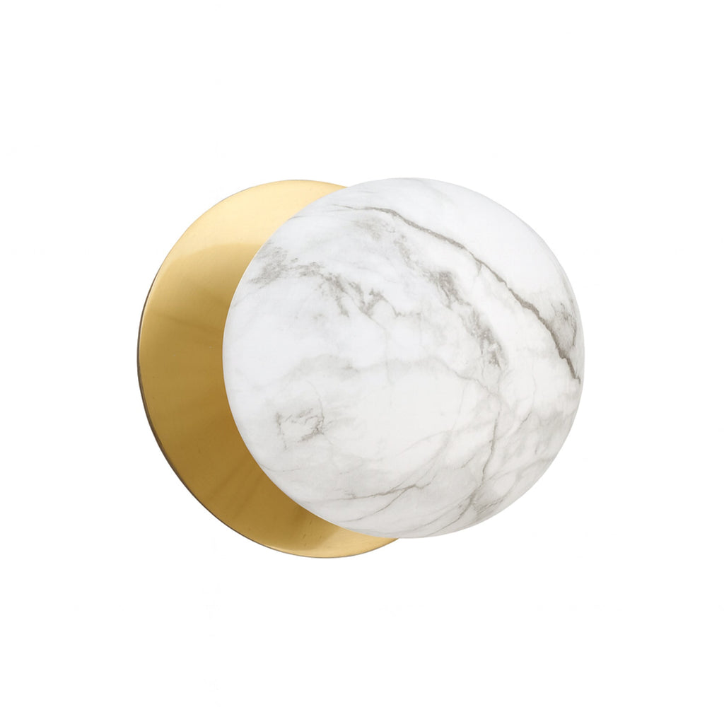 Odessa Marble Opal Glass LED Wall Light - 15cm