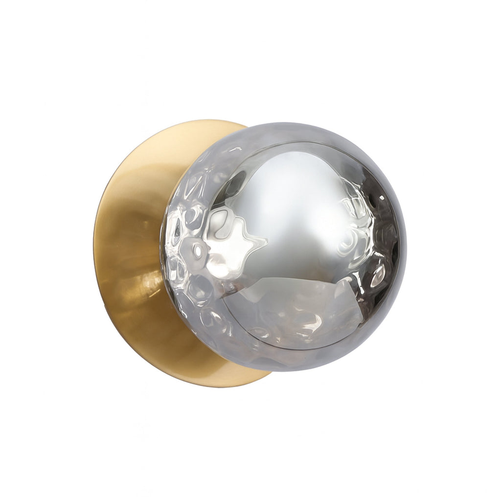 Odessa Molten Ripple Glass LED Wall Light - 15cm