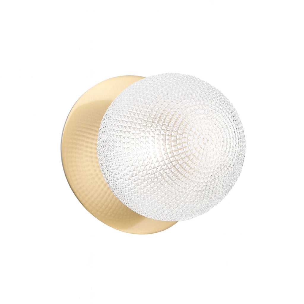Odessa Diamond Cut Glass LED Wall Light - 15cm