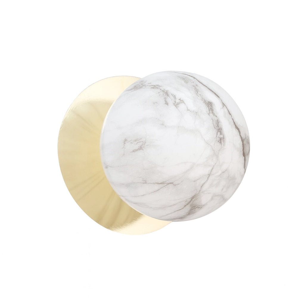 Odessa Marble Opal Glass LED Wall Light - 15cm