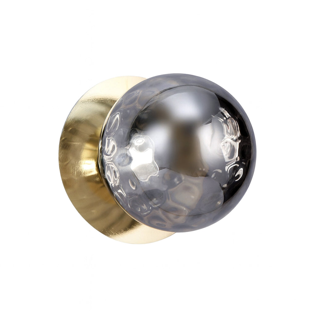 Odessa Molten Ripple Glass LED Wall Light - 15cm