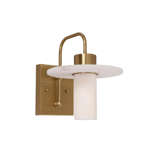 Lucerna: Round Hat Alabaster Wall Light