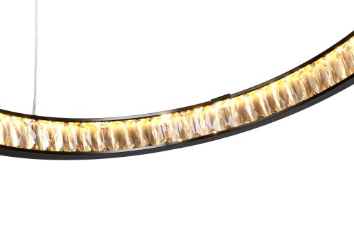 Margo 4- Tier Crystal LED Ring In Granite Finish