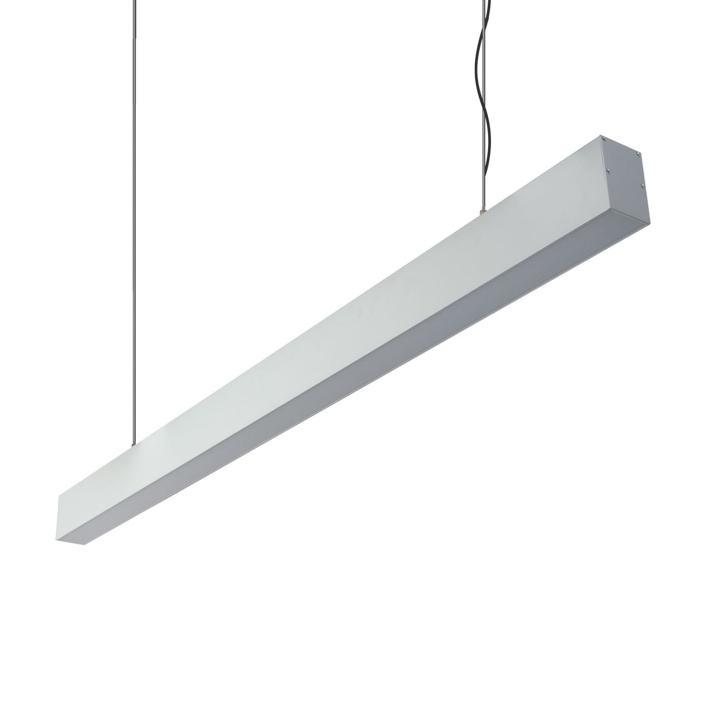 Max-50 Down Pendant Profile 1m C/W Opal Aluminium