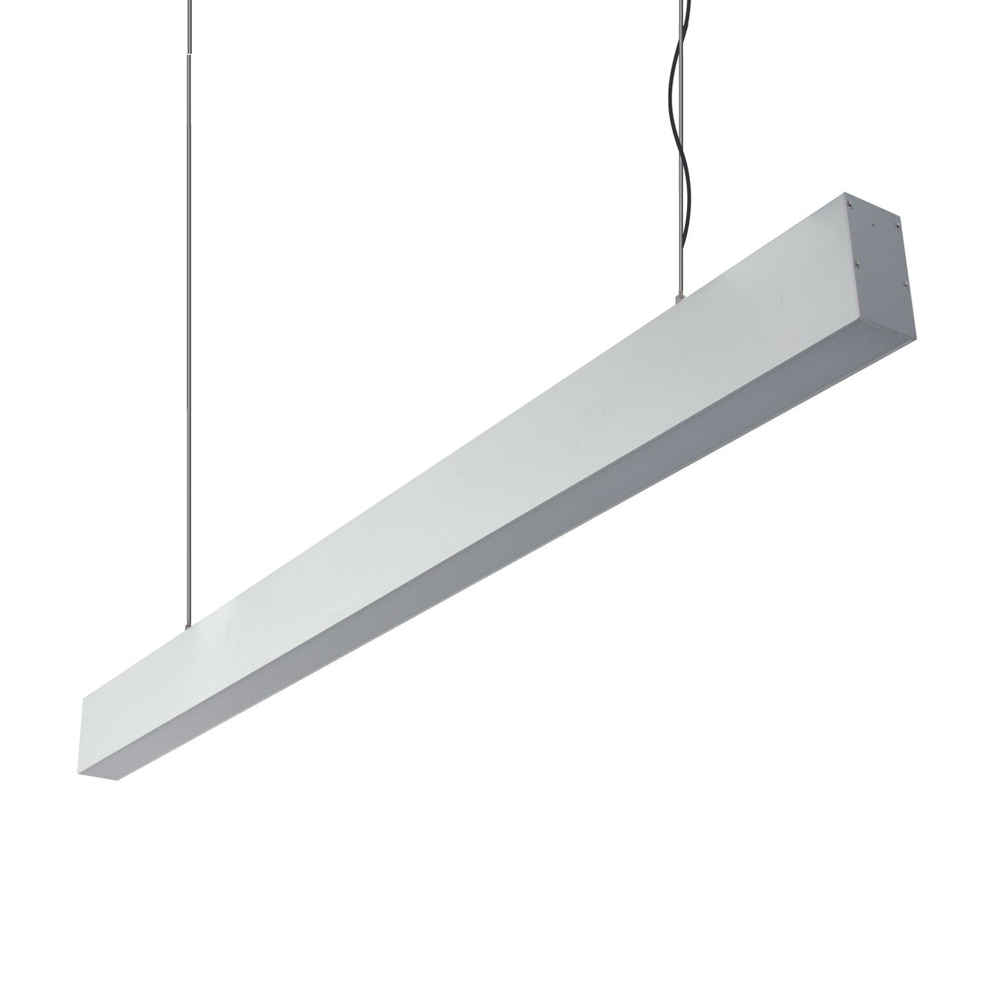 Max-50 Up & Down Pendant Profile 34.6w 1m C/W Opal Aluminium