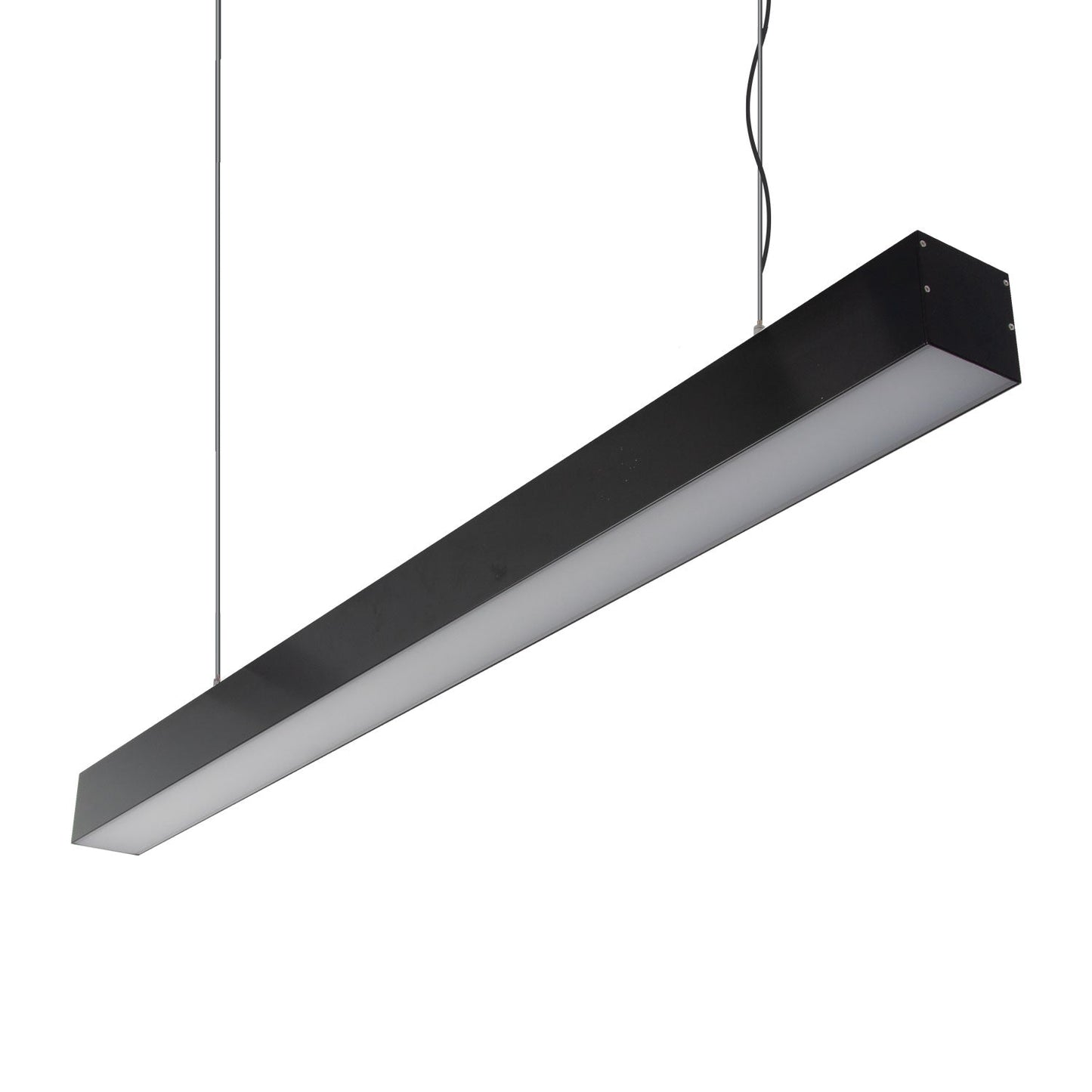 Max-75mm Down Pendant 1m C/W Opal Black