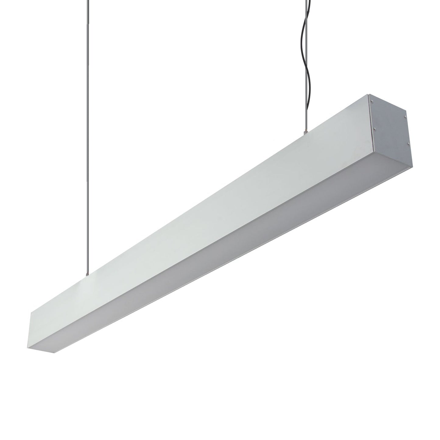 Max-75mm Two Way Pendant 1m C/W Opal Aluminium