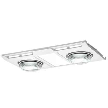 Profile Panel LED Tri Colour 2 Heat Fan Light White Combo
