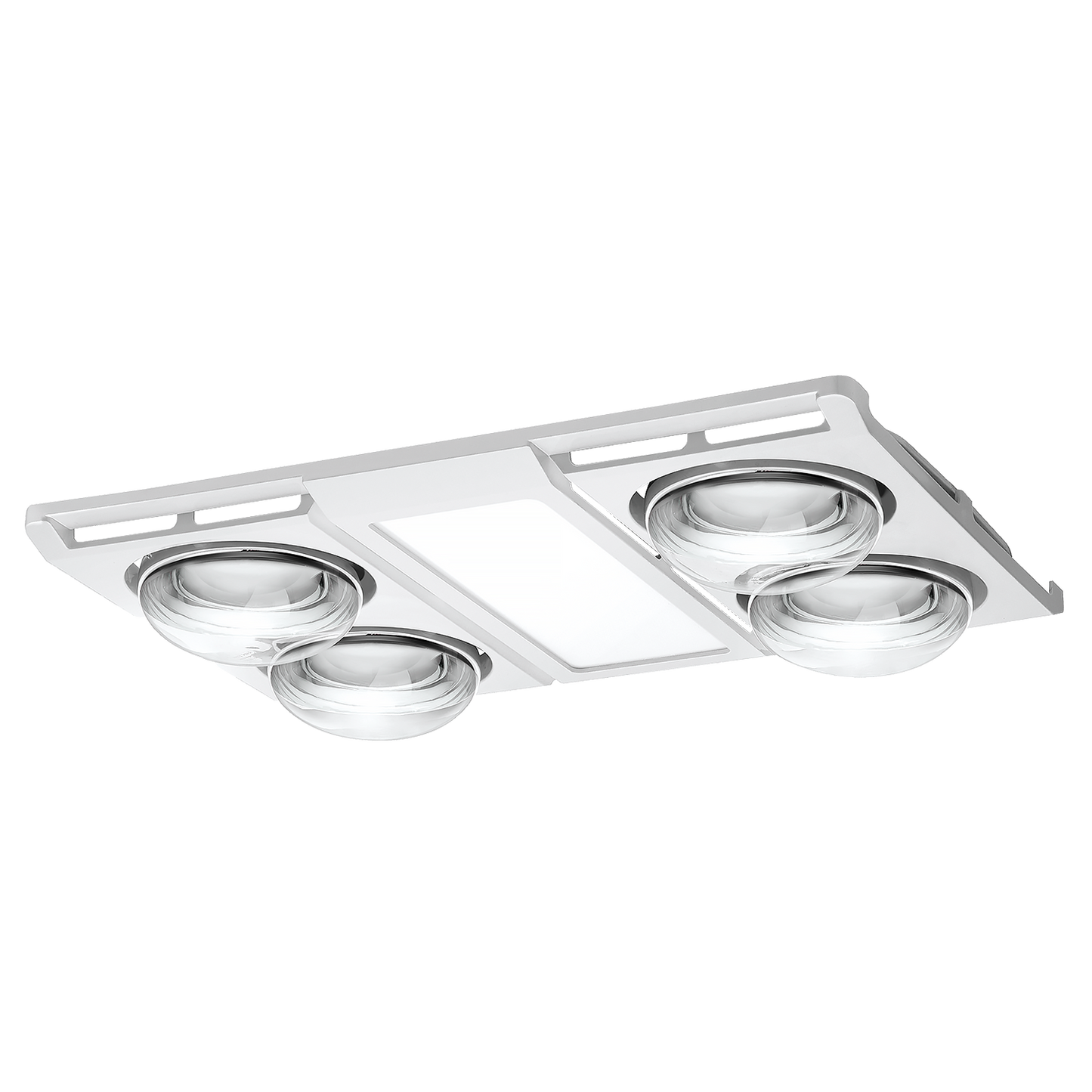 Profile Panel LED Tri Colour 4 Heat Fan Light White Combo