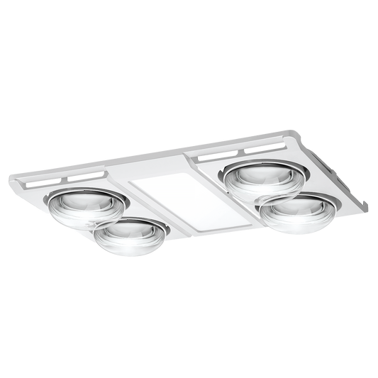 Profile Panel LED Tri Colour 4 Heat Fan Light White Combo