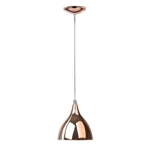 Small Acorn Metal Shade Pendant in Copper