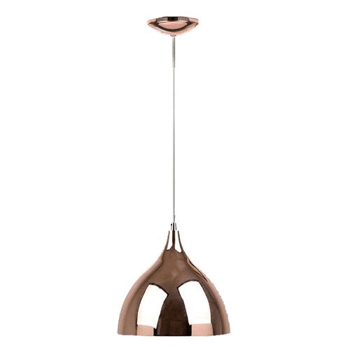 Large Acorn Metal Shade Pendant in Copper