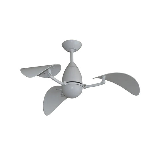 Vampire Retractable Blade Ceiling Fan With LED Light - White & Clear