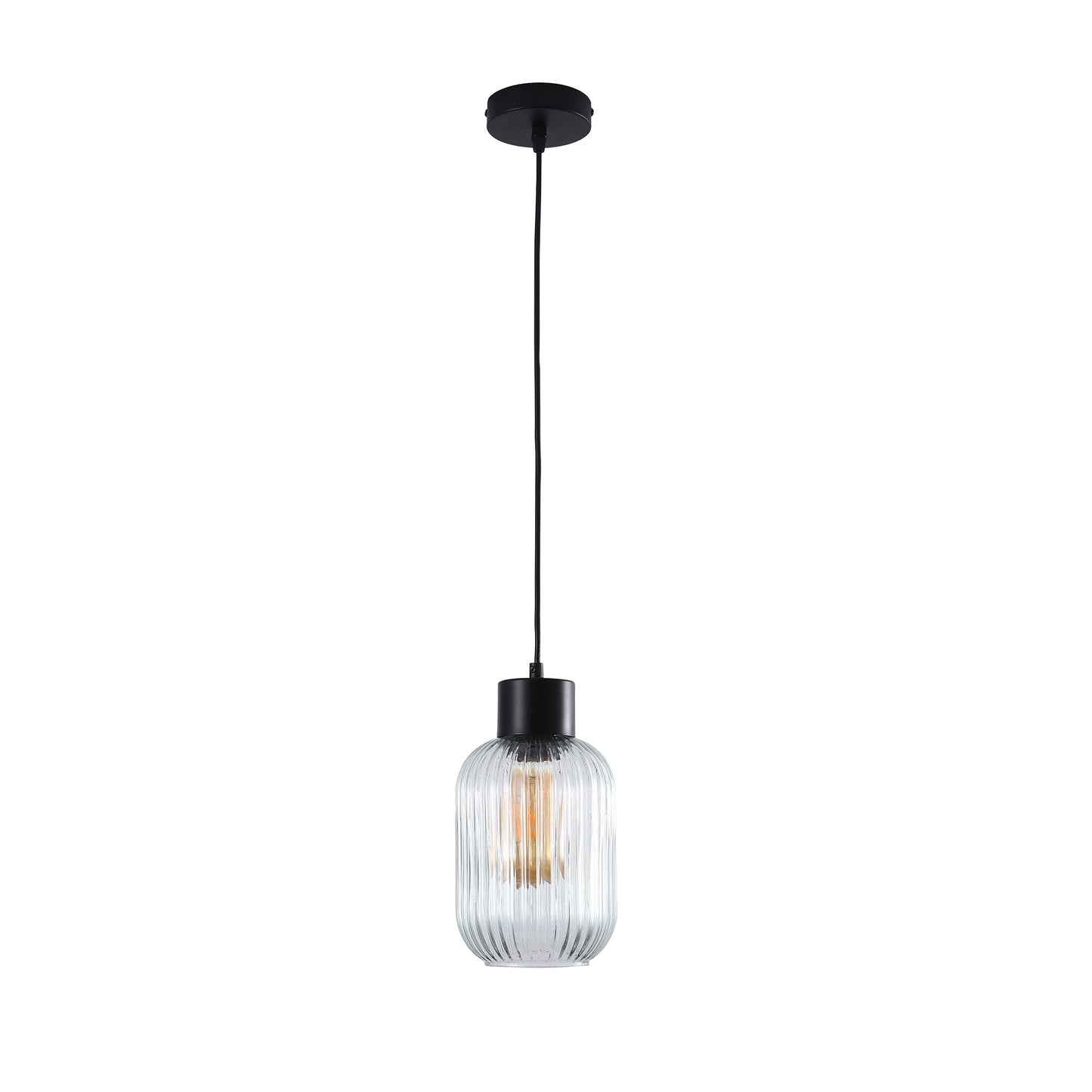 Miller.130 Single Pendant Clear/Black