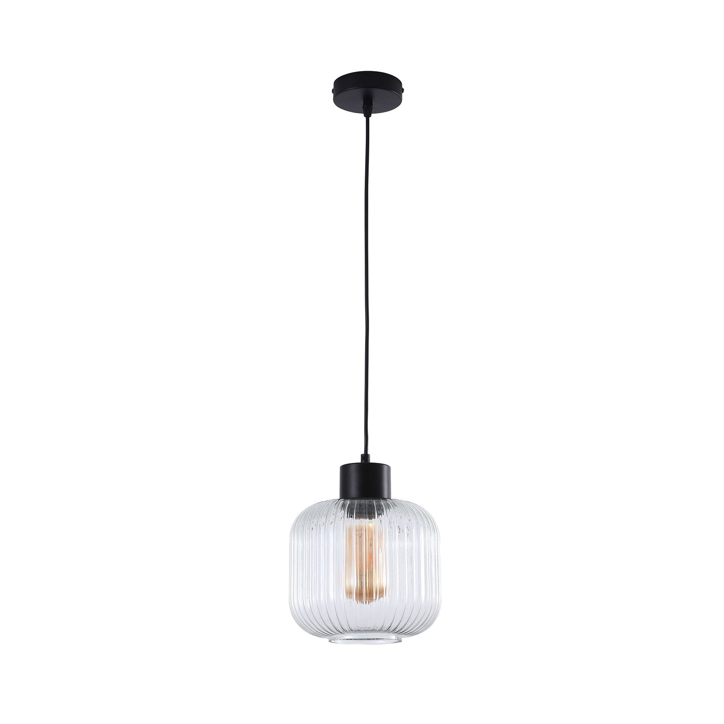 Miller.130 Single Pendant Clear/Black