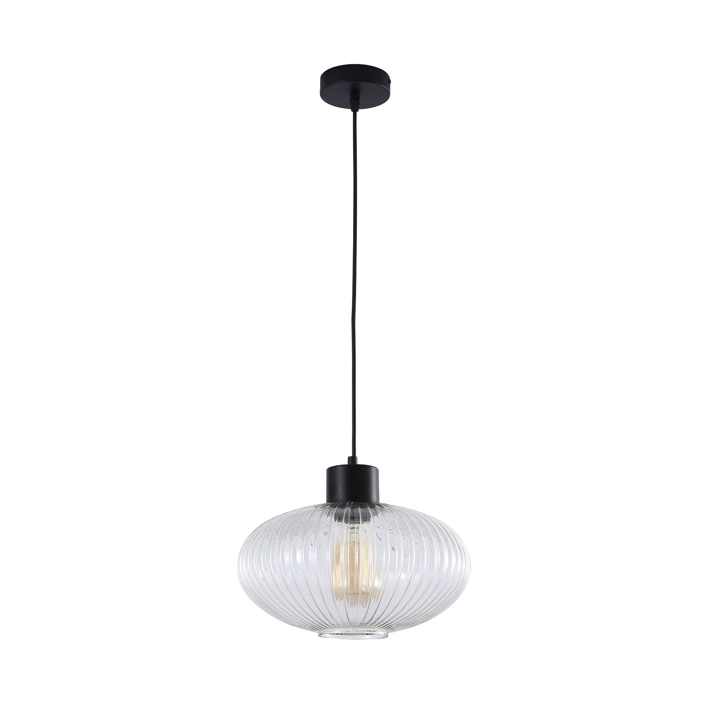 Miller.130 Single Pendant Clear/Black