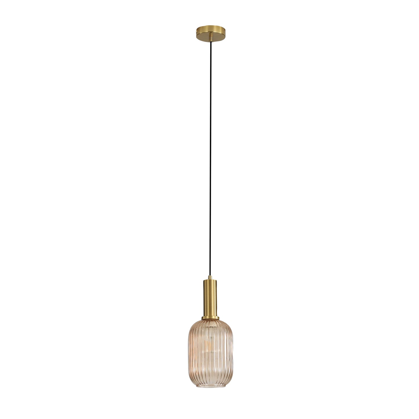 Luxe.130 Ribbed Glass Pendant