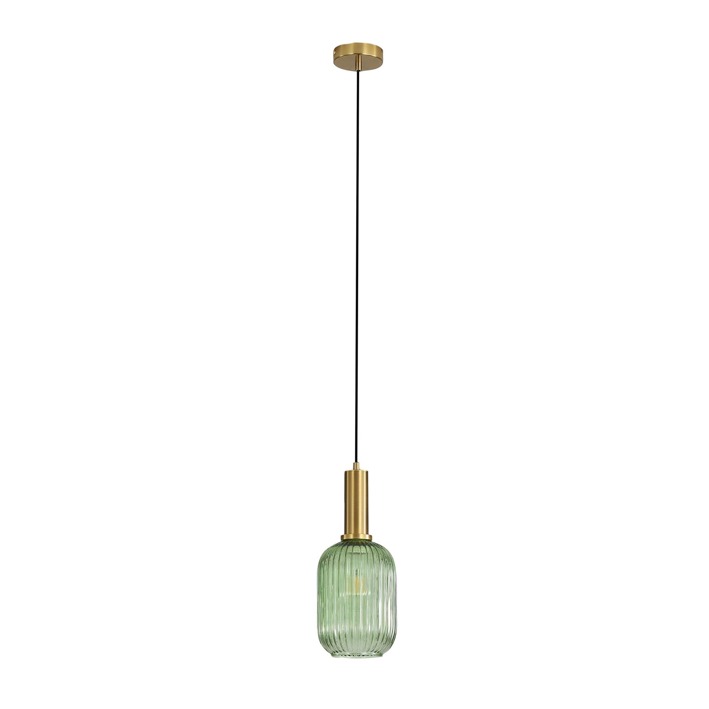 Luxe.130 Ribbed Glass Pendant