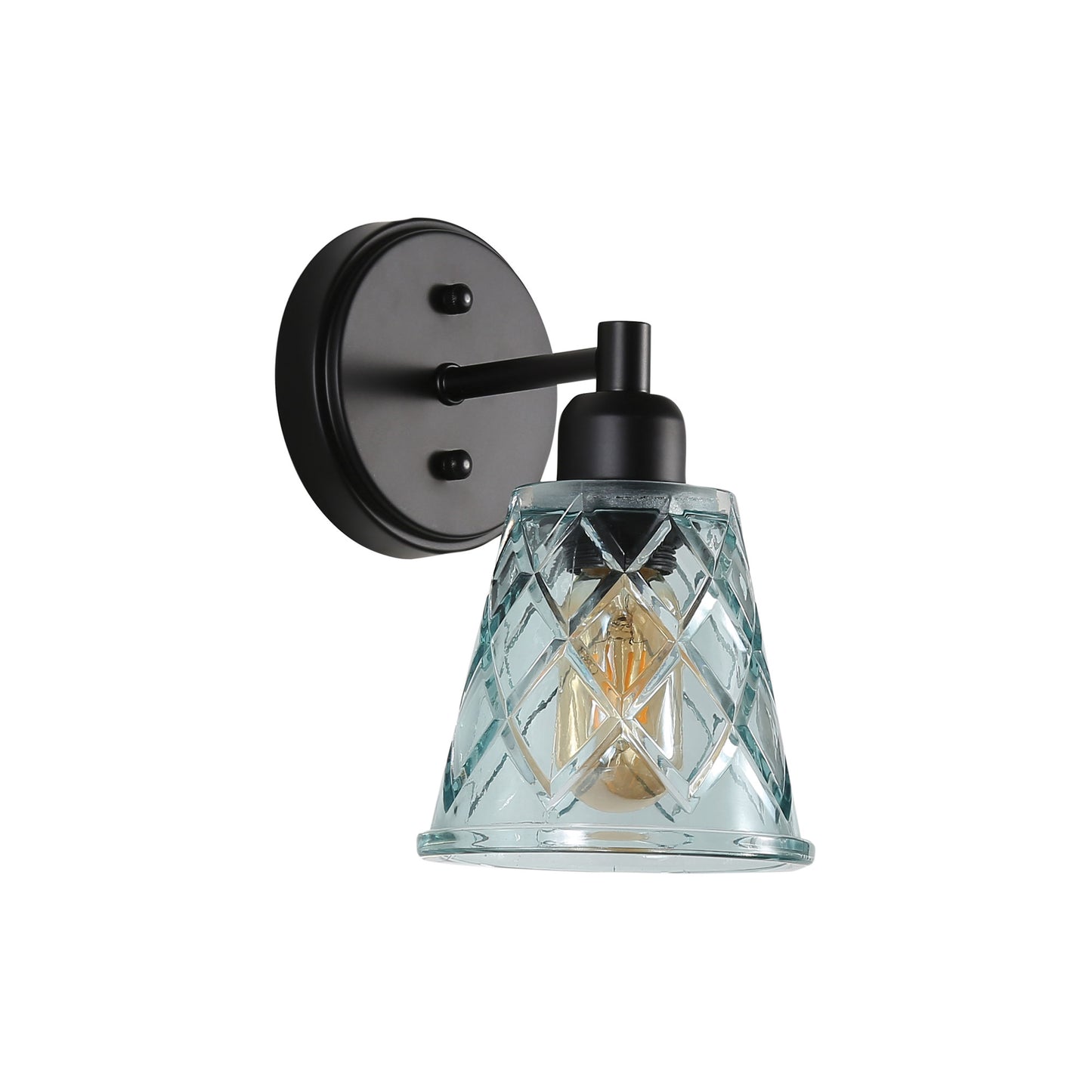 Dram Wall Light Vintage Cut Glass Wall Light