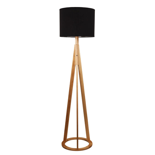 Stabb Floor Lamp Base with Drum Shade & Bulb