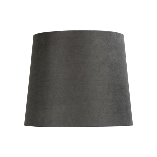 27cm Battleship Grey Suede Lamp Shade