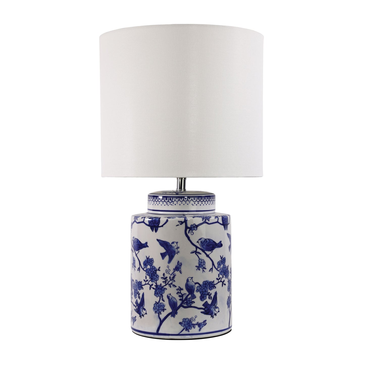 Ava Chinese Ceramic Blue & White Table Lamp