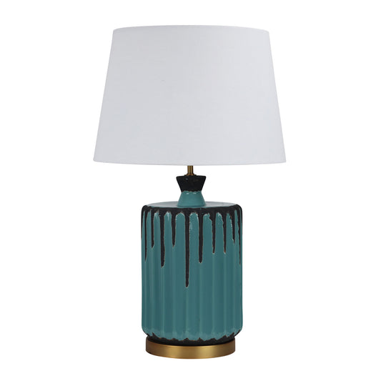 Azure Aged Jar Complete Table Lamp