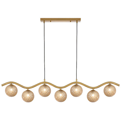 Orton 7 Light Pendant Antique Gold