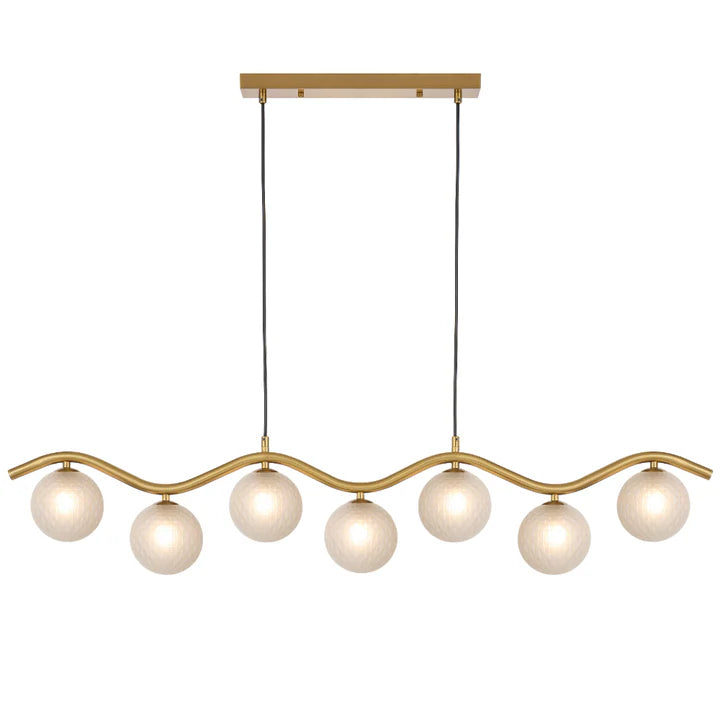 Orton 7 Light Pendant Antique Gold