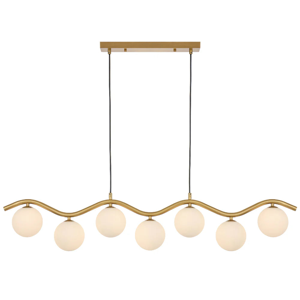 Orton 7 Light Pendant Antique Gold