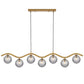 Orton 7 Light Pendant Antique Gold