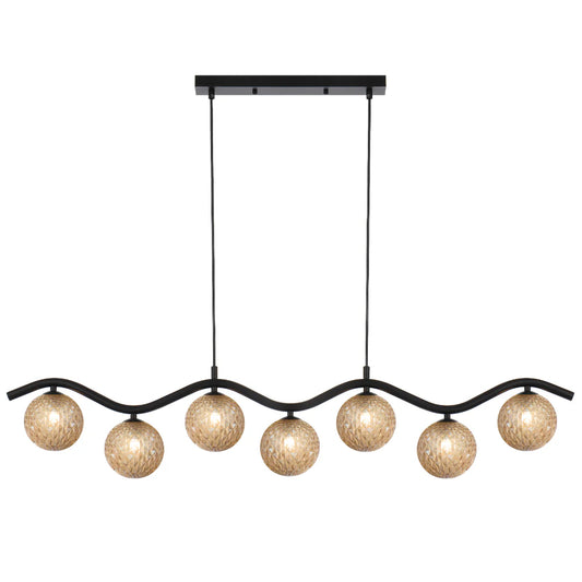 Orton 7 Light Pendant Black