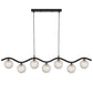 Orton 7 Light Pendant Black