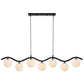 Orton 7 Light Pendant Black