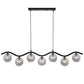 Orton 7 Light Pendant Black