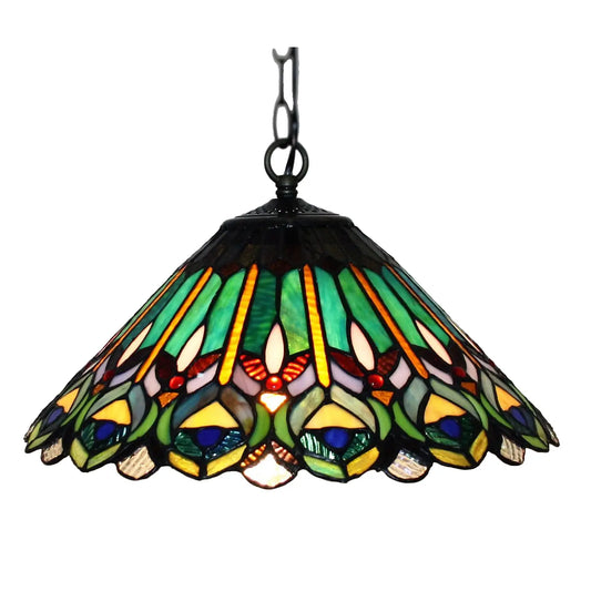 Multicolour Flower 16 Inch Leadlight Pendant