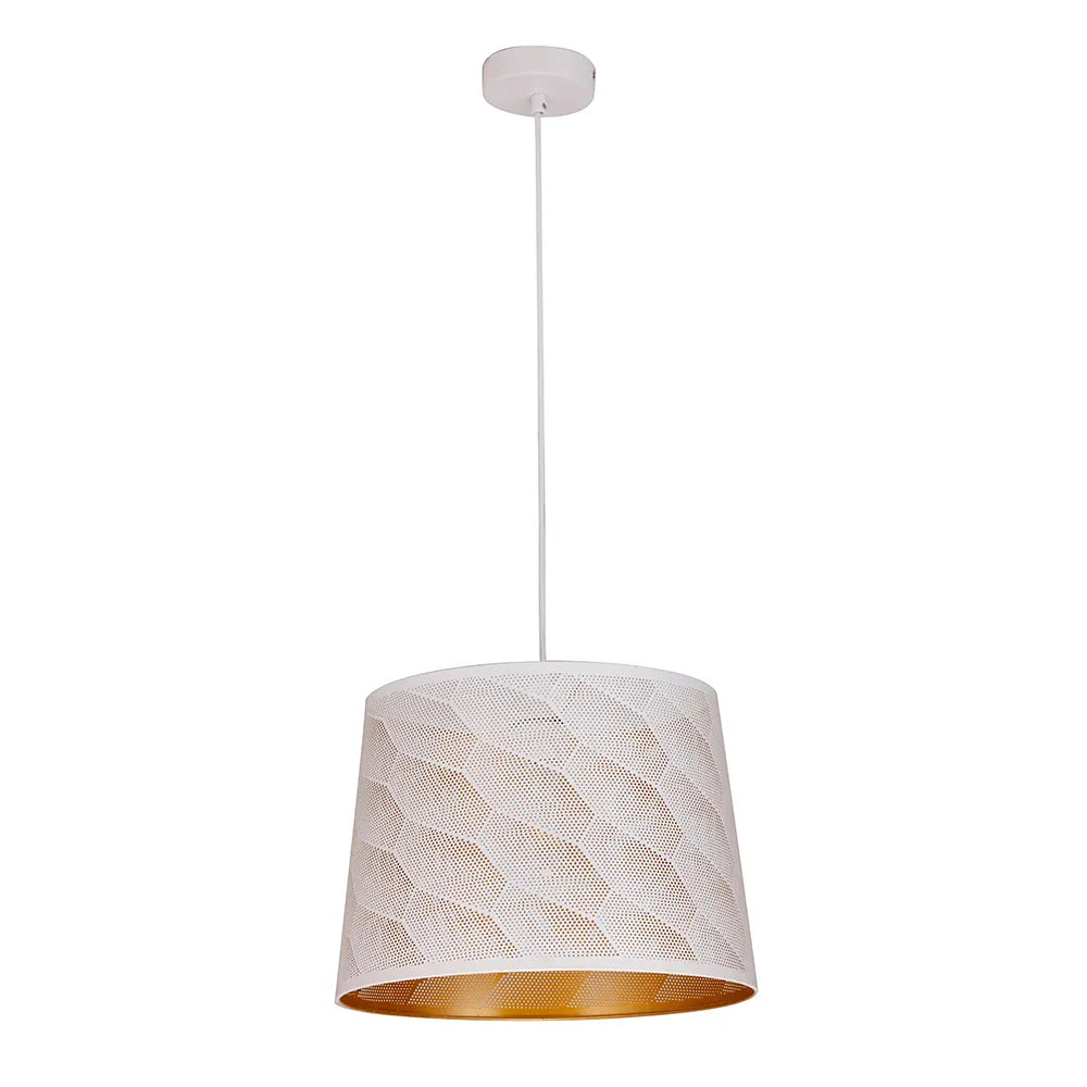 Penshade: Interior Slanted With Honeycomb Pattern Laser Cut Pendant Lights