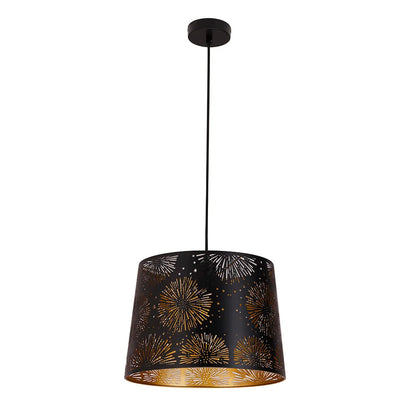 Penshade: Interior Slanted With Starburst Pattern Laser Cut Pendant Lights