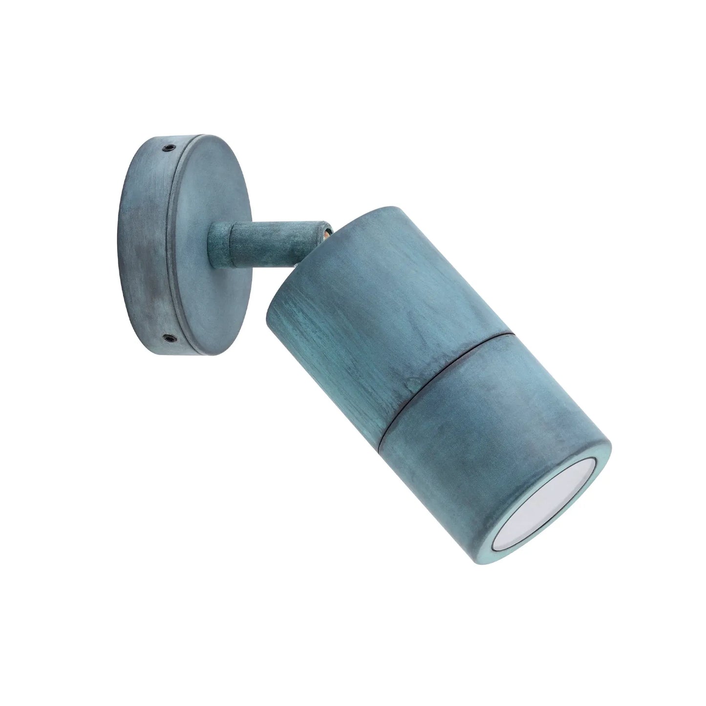 Exterior Wall Pillar Spot Lights - Solid Patina Brass