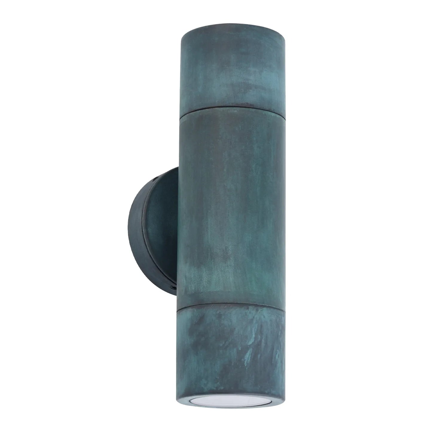 Exterior Wall Pillar Spot Lights - Solid Patina Brass