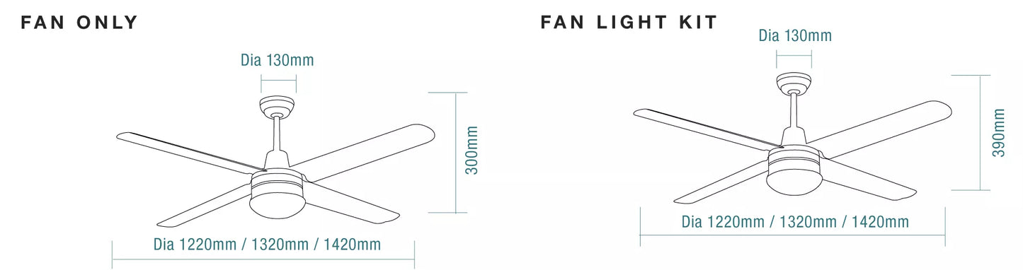 Precision White Ceiling Fan